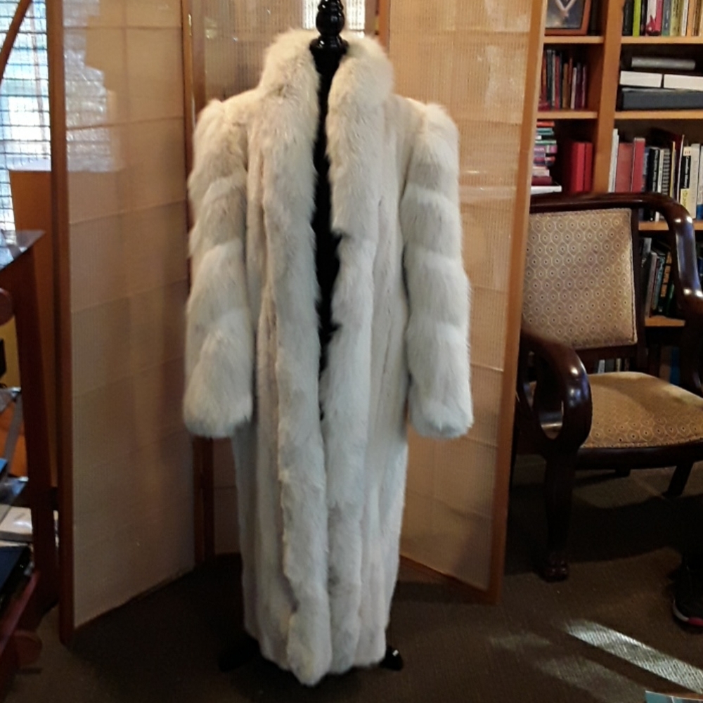 Fox fur mink coat